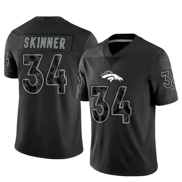 Men's Nike Denver Broncos JL Skinner Black Reflective Jersey - Limited