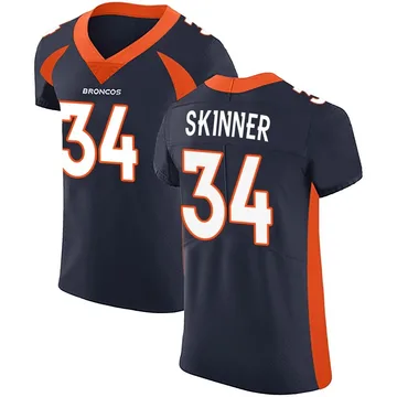 Men's Nike Denver Broncos JL Skinner Navy Alternate Vapor Untouchable Jersey - Elite