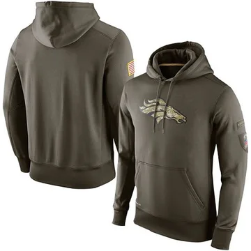 Women's Nike Olive Denver Broncos 2022 Salute To Service Performance Pullover  Hoodie