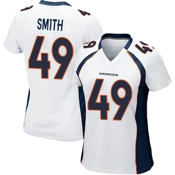 Dennis Smith Signed Denver Broncos White Home Jersey (JSA COA) 6xPro B –