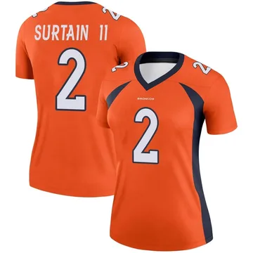 Denver Broncos Nike Home Game Team Colour Jersey - Orange - Pat Surtain II  - Womens