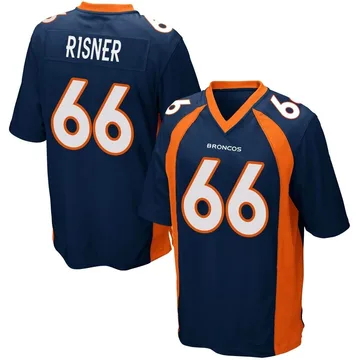 Denver Broncos Nike Road Game Jersey - White - Dalton Risner - Mens