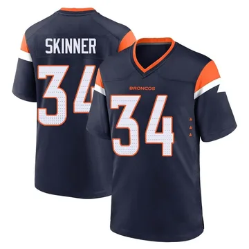 Youth Nike Denver Broncos JL Skinner Navy Alternate Jersey - Game