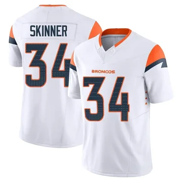 Youth Nike Denver Broncos JL Skinner White Vapor F.U.S.E. Jersey - Limited