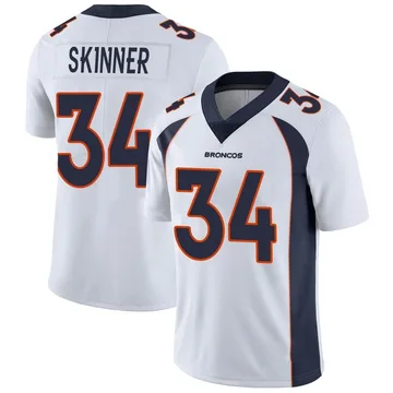 Youth Nike Denver Broncos JL Skinner White Vapor Untouchable Jersey - Limited