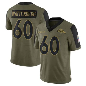 Luke Wattenberg Men's Nike Orange Denver Broncos Vapor Untouchable Custom Elite Jersey